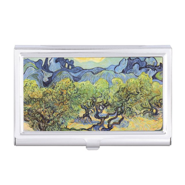 Olive Trees with Alpilles by Vincent van Gogh Case For Business Cards (Front)