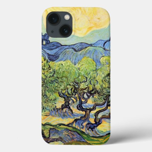 Olive Trees with Alpilles by Vincent van Gogh iPhone 13 Case