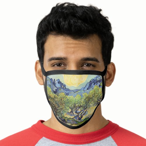 Olive Trees with Alpilles by Vincent van Gogh Face Mask