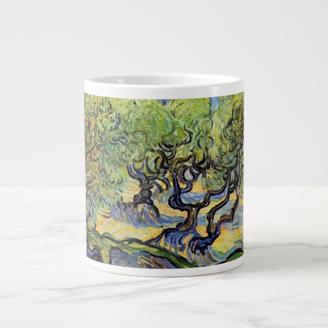 Olive Trees with Alpilles by Vincent van Gogh Giant Coffee Mug (Front)