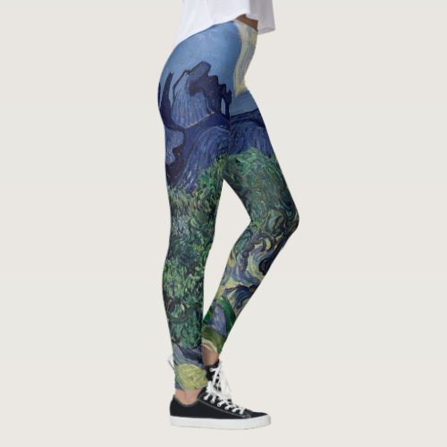 Olive Trees with Alpilles by Vincent van Gogh Leggings