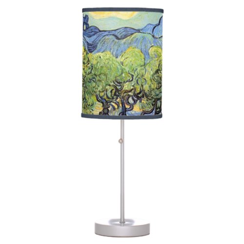 Olive Trees with Alpilles by Vincent van Gogh Table Lamp