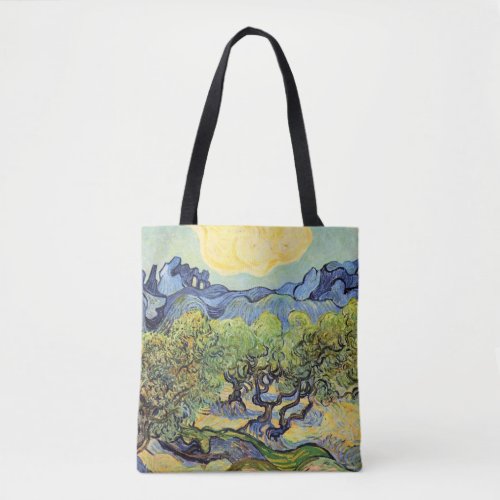 Olive Trees with Alpilles by Vincent van Gogh Tote Bag