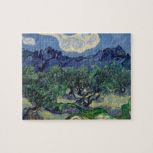 Olive Trees with the Alpilles by Vincent van Gogh Jigsaw Puzzle