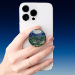 Olive Trees with the Alpilles by Vincent van Gogh PopSocket<br><div class="desc">Olive Trees with the Alpilles in the Background (1889) by Vincent van Gogh is a vintage fine art post impressionism landscape painting featuring an olive tree orchard on a farm with a view of a mountain range in the distance. It is one of over a dozen landscapes of olive trees...</div>