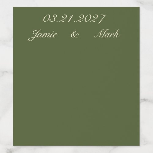 Olive Wedding Invitation Envelope Liner