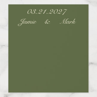 Olive Wedding Invitation Envelope Liner
