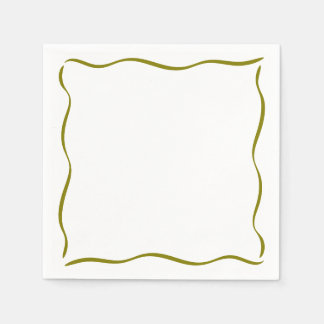 Olive Whimsical Border A Tini Bit Older Birthday Napkins