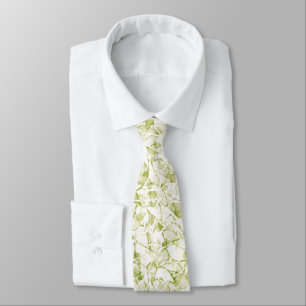 olive-white abstract fashionable modern pattern neck tie