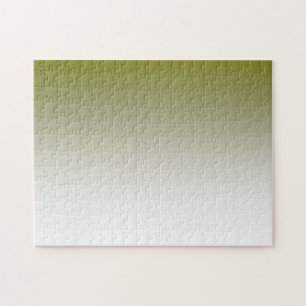 Olive White Ombre Jigsaw Puzzle