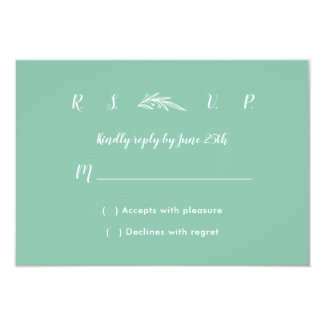 Olive Wreath Wedding RSVP