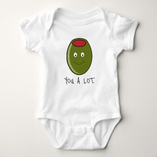 Olive You A Lot One_Piece Baby T_Shirt Baby Bodysuit