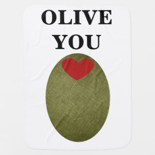 Olive You Baby Blanket