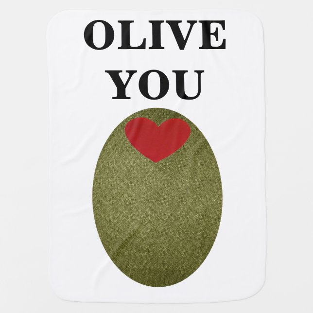 Olive You Baby Blanket (Front)