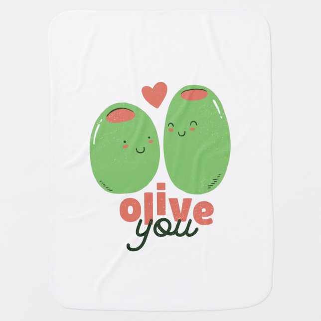 Olive You Baby Blanket (Front)