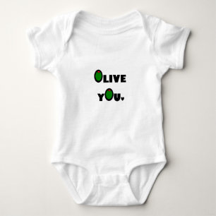Olive you baby bodysuit