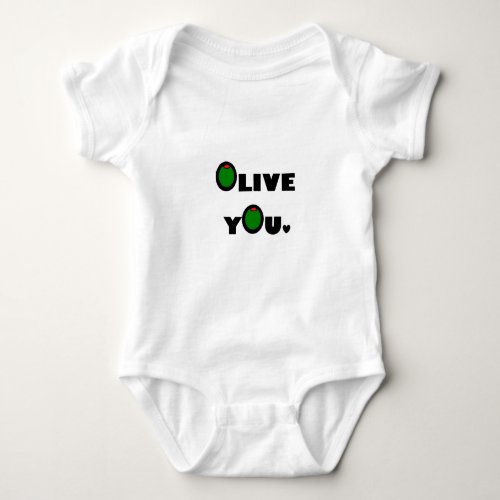 Olive you baby bodysuit
