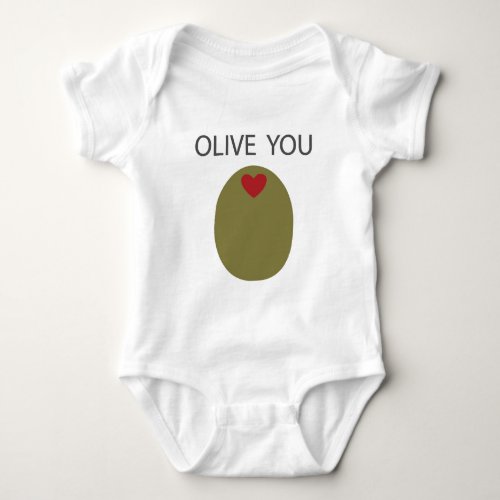 Olive You Baby Bodysuit