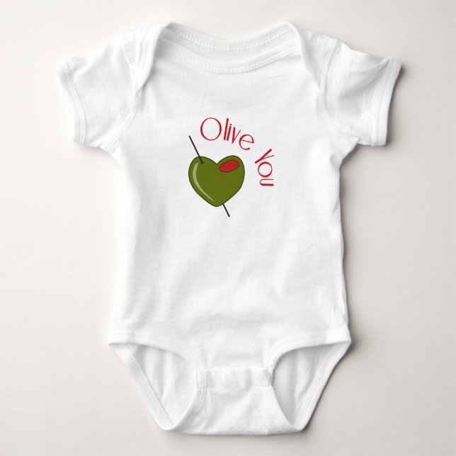 Olive You Baby Bodysuit (Front)