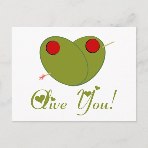 Olive You Postcard