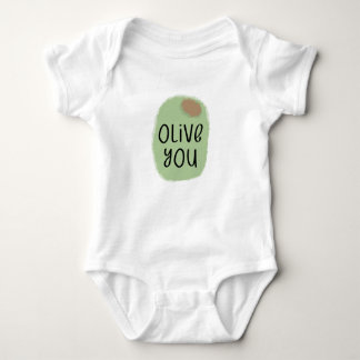 Olive You Pun Baby Bodysuit