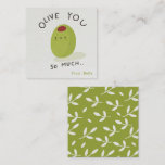 Olive you so much kids classroom Valentines Day Note Card
