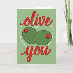 Olive You (Valentine's) Holiday Card