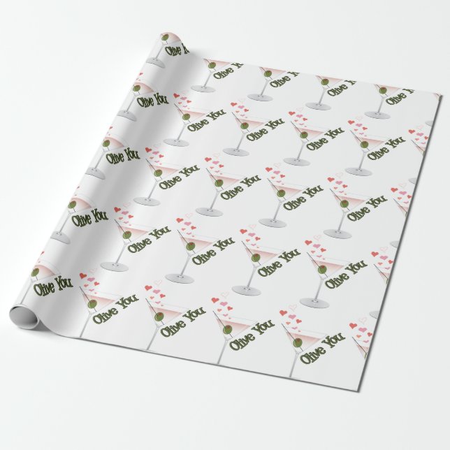 Olive You Wrapping Paper (Unrolled)