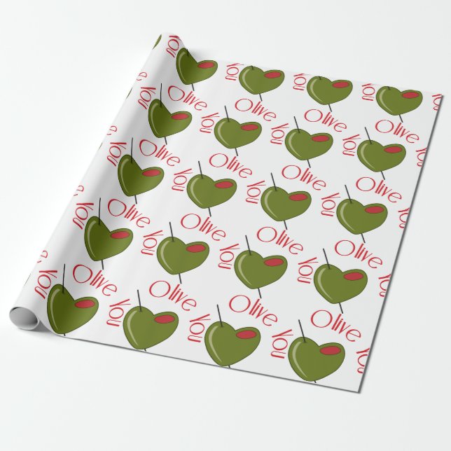 Olive You Wrapping Paper (Unrolled)