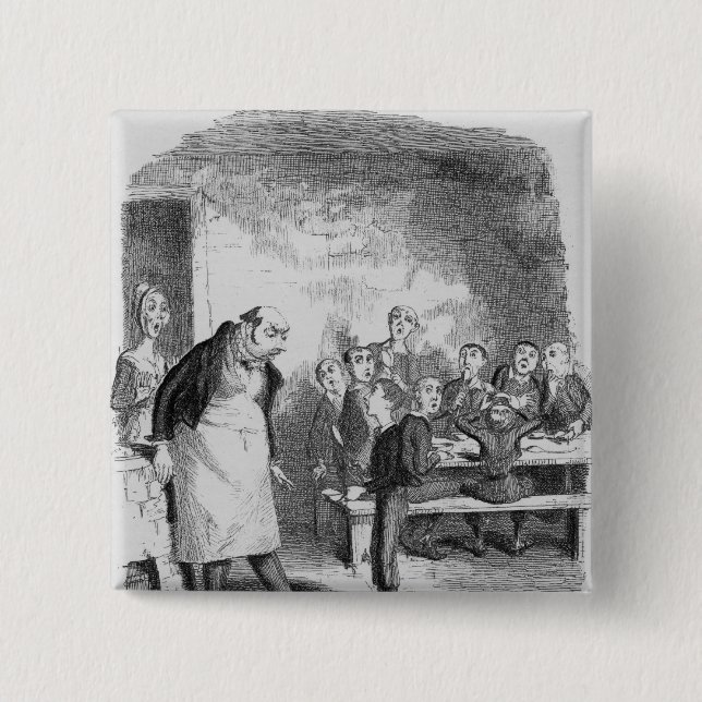 Oliver asking for more pinback button (Front)