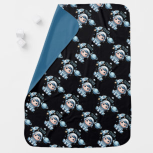 Oliver Astronaut in Space Baby Blanket