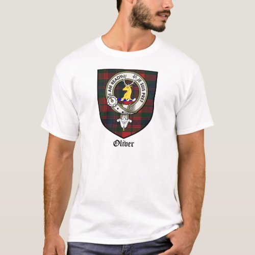 Oliver Clan Crest Badge Tartan T_Shirt