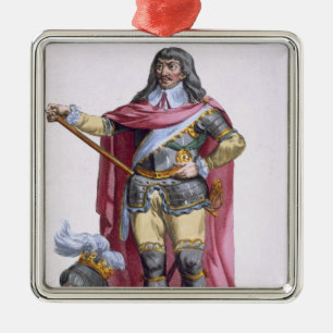 Oliver Cromwell (1599-1658) 1780 (coloured engravi Metal Ornament