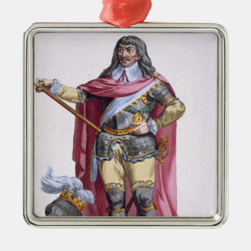 Oliver Cromwell 1599_1658 1780 coloured engravi Metal Ornament