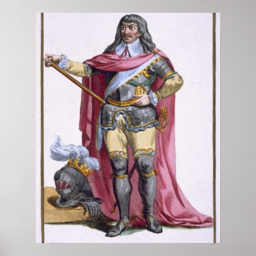 Oliver Cromwell 1599_1658 1780 coloured engravi Poster