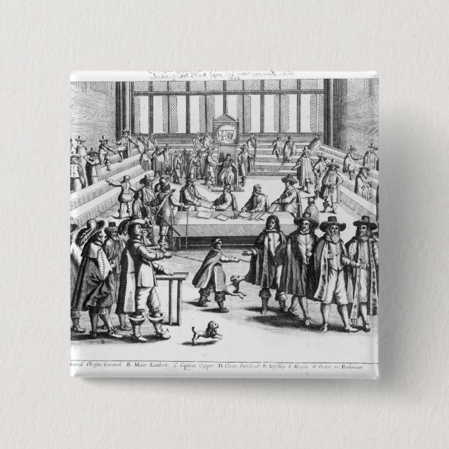 Oliver Cromwell  Dissolving The Parliament Button (Front)