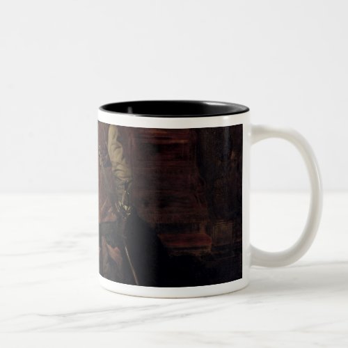 Oliver Cromwell  Opening the Coffin of Charles Two_Tone Coffee Mug