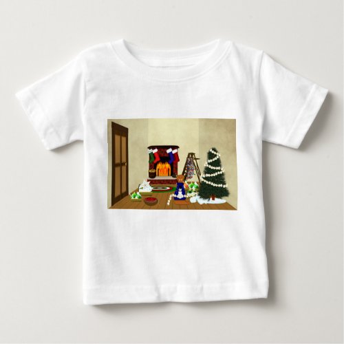 Oliver Decorates for Christmas Baby T_Shirt