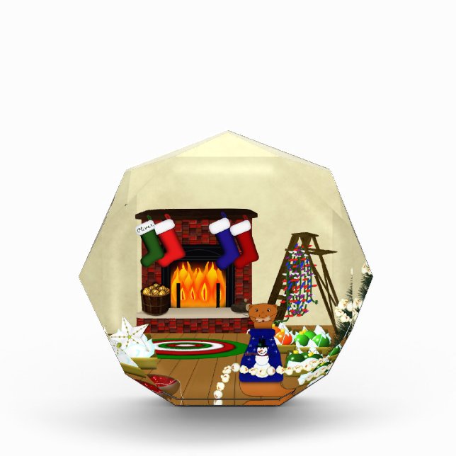 Oliver Decorates for Christmas Photo Block (Front)