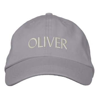 Oliver Embroidered Baseball Cap by Luzesky at Zazzle