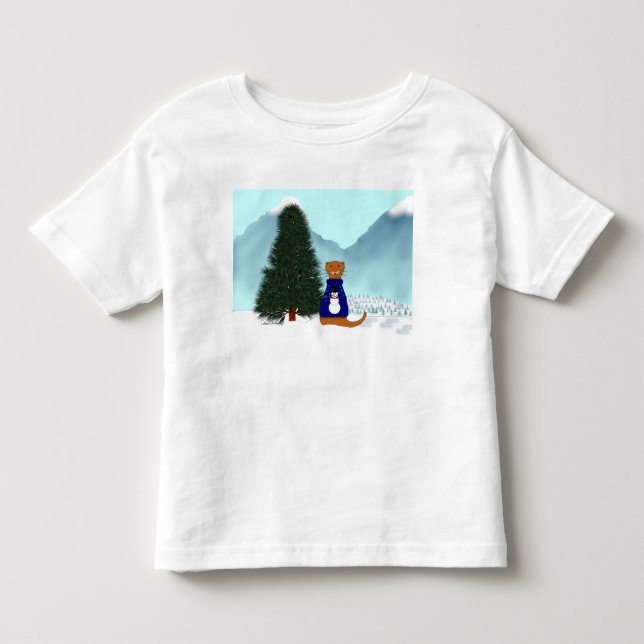Oliver Finds His Christmas Tree Toddler T-shirt (Front)