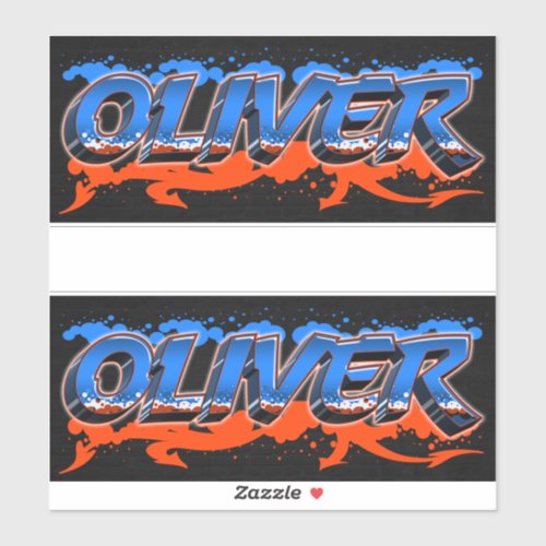 Oliver First Name Graffiti Sticker