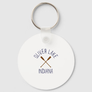 Oliver Lake Indiana Outdoors Vintage Keychain