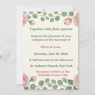 Oliver & Luna Wedding– Cat Couple Invitation