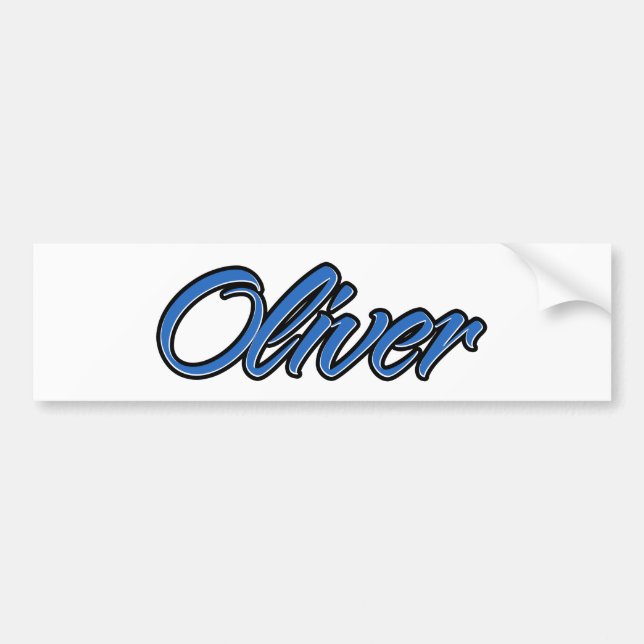 Oliver Name blue Aufkleber Sticker Autoaufkleber (Front)