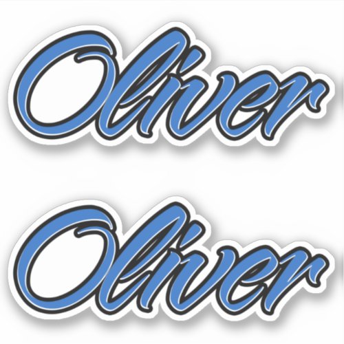 Oliver Name blue sticker Sticker Sticker Sticker