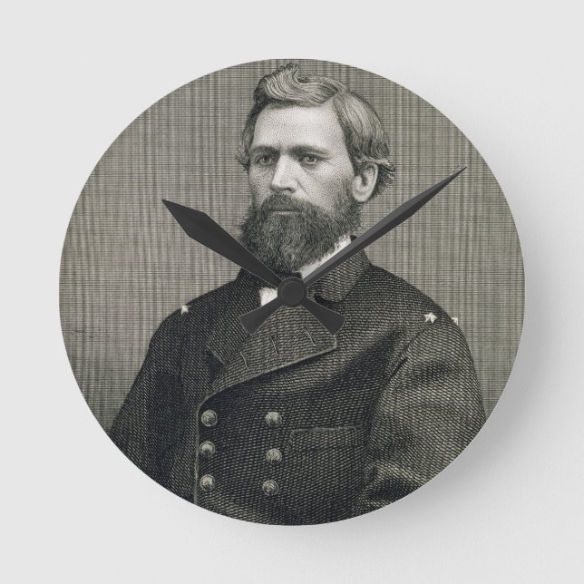 Oliver Otis Howard (1830-1909), engraved by Robert Round Clock (Front)