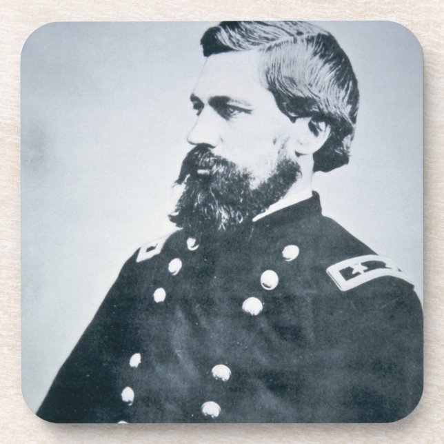 Oliver Otis Howard (b/w photo) Beverage Coaster (Front)