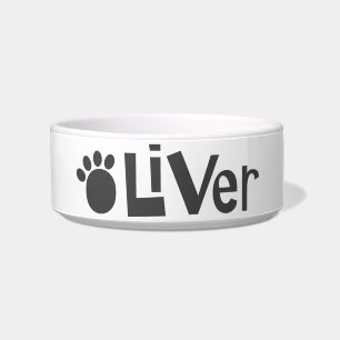 Oliver Paw Print Bowl