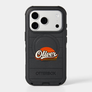 Oliver Retro Sunset Personalized Name Design iPhone 17 Pro Case